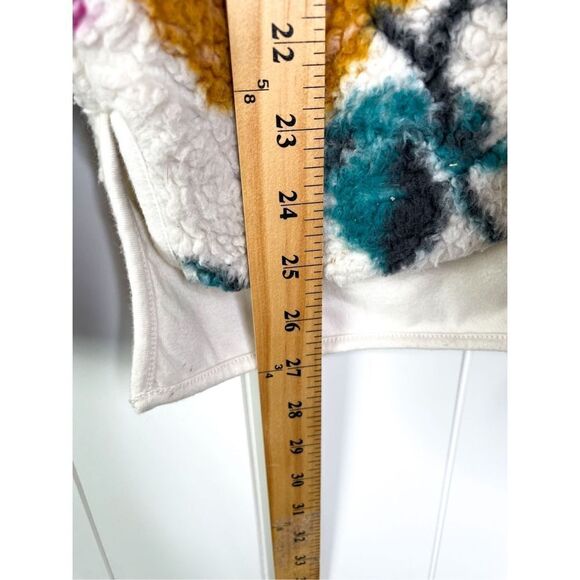 ANTHROPOLOGIE Saturday Sunday Rosemarie Hooded Sherpa Jacket Teddy Sweater Flora - Picture 10 of 12